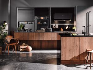 Stylish Hacker kitchen in Cockfoaters from Hampdens KB