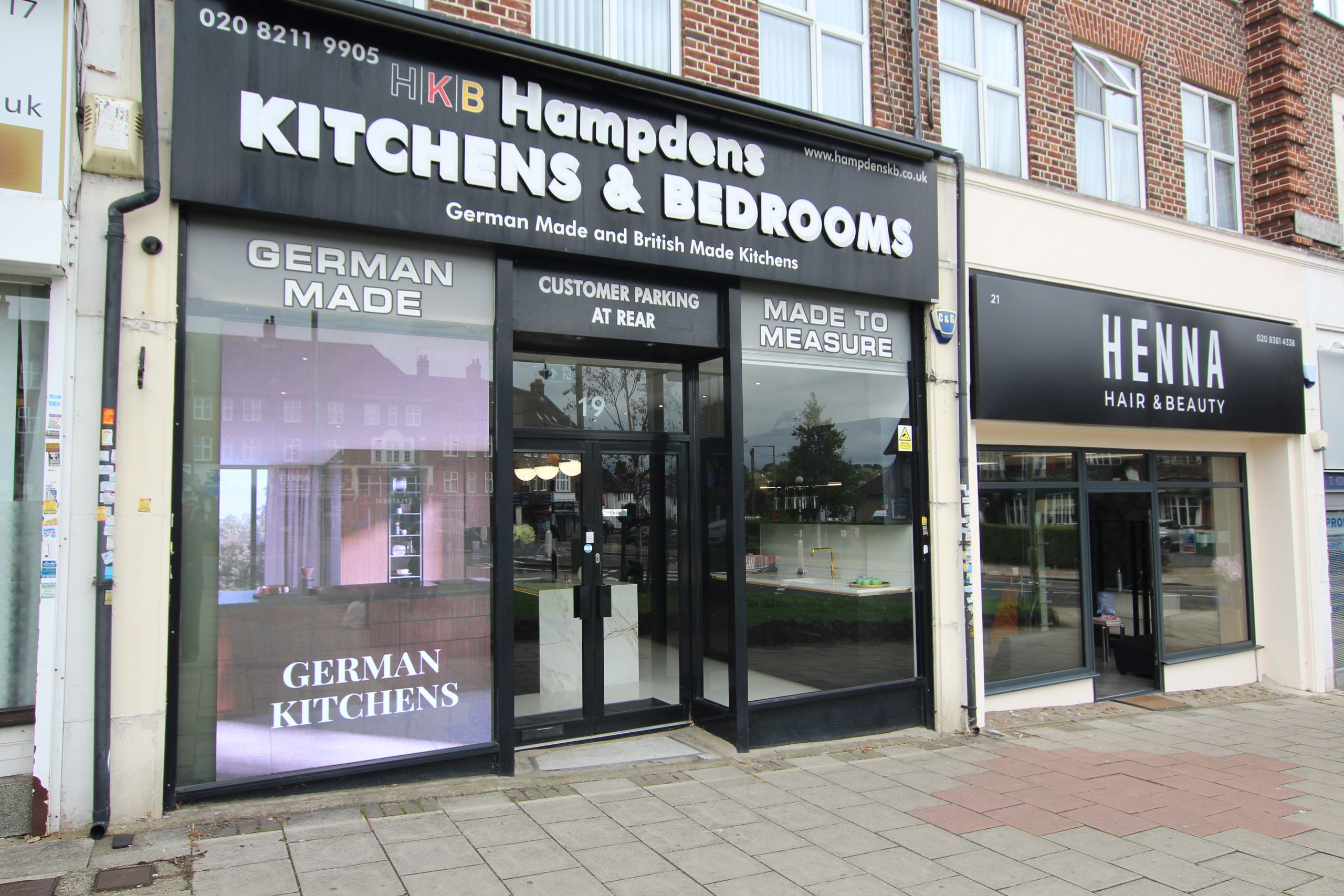 Hampdens German Kitchens and Bedrooms showroom Häcker vs Nobilia