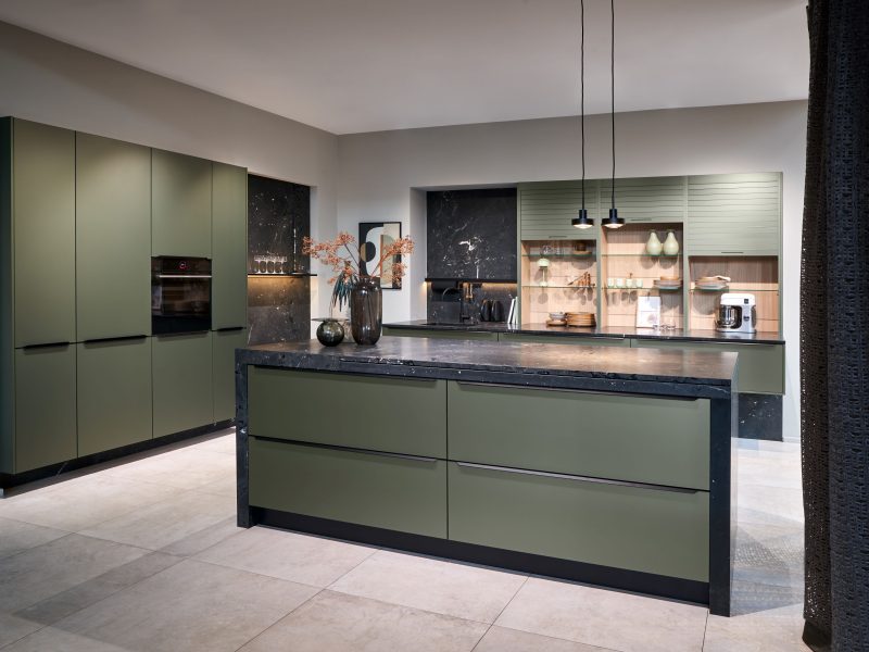 German Kitchens London Hacker in Olive Green German Kitchens London Hacker in Olive Green